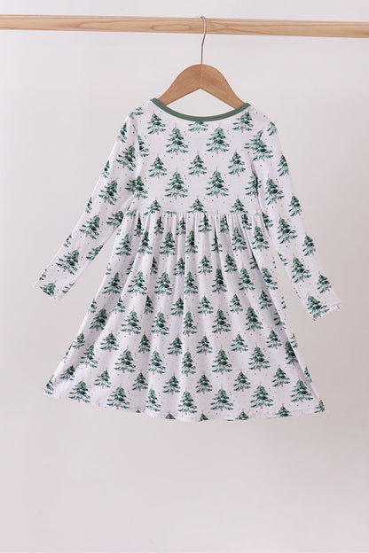 Green christmas tree bamboo dress