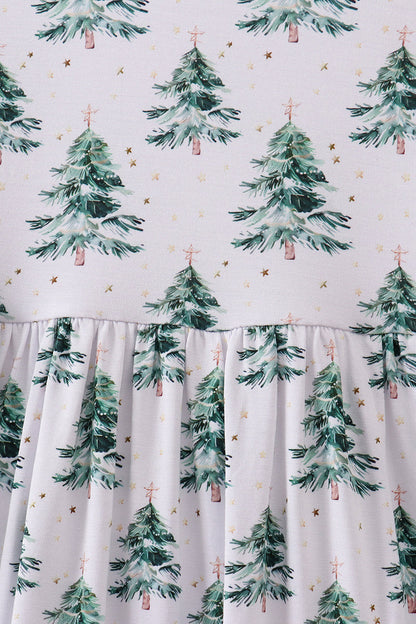 Green christmas tree bamboo dress