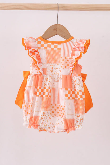 Orange Tennessee patchwork ruffle bubble