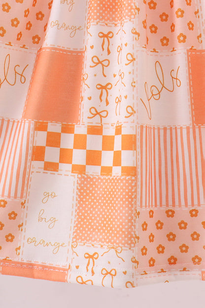 Orange Tennessee patchwork dress