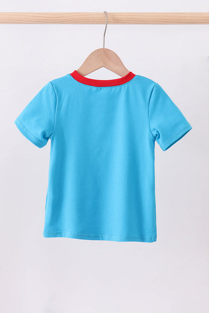 Blue Dr. Seuss smocked top