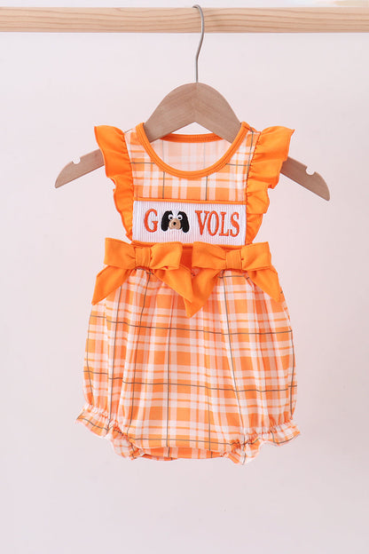 Tennessee Go vols smocked ruffle bubble