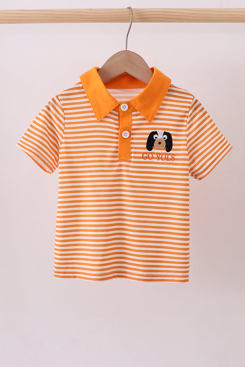 Tennessee Go vols embroidery stripe top