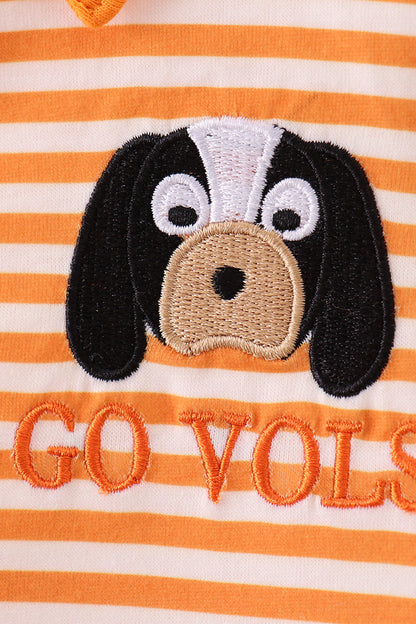Tennessee Go vols embroidery stripe top