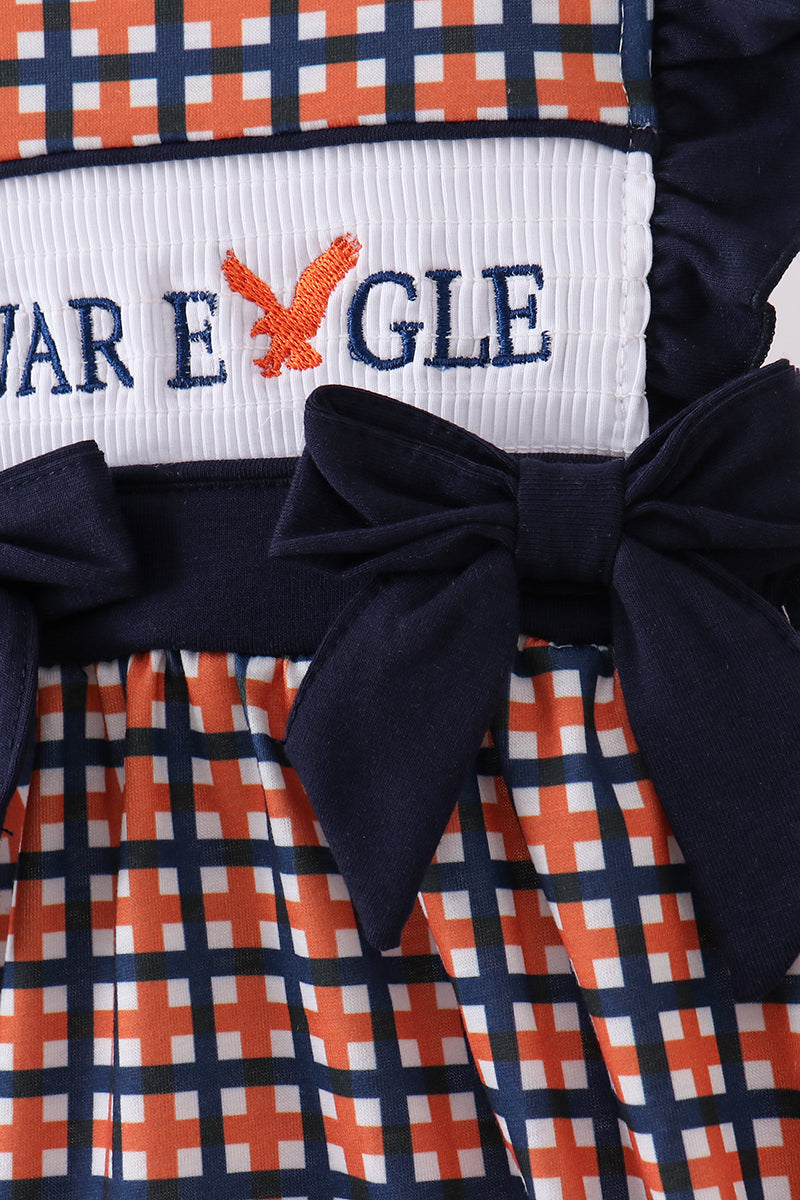 Auburn war eagle smocked ruffle bubble