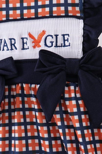 Auburn war eagle smocked ruffle bubble