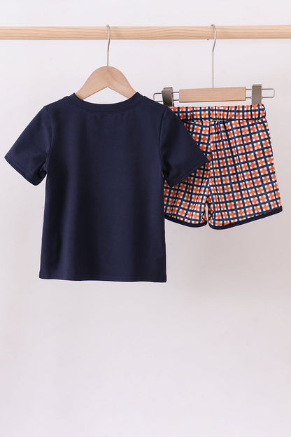 Auburn war eagle smocked short set