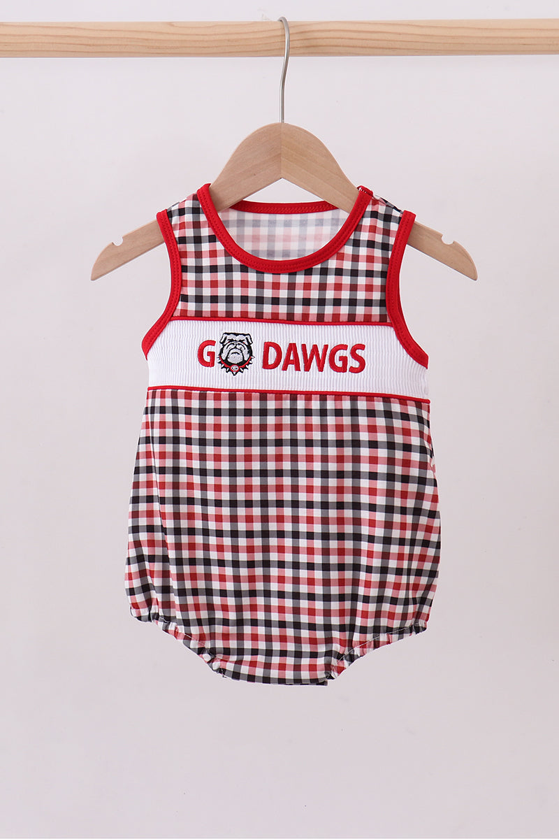 Georgia go dawgs embroidery plaid bubble