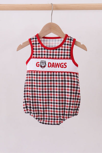 Georgia go dawgs embroidery plaid bubble