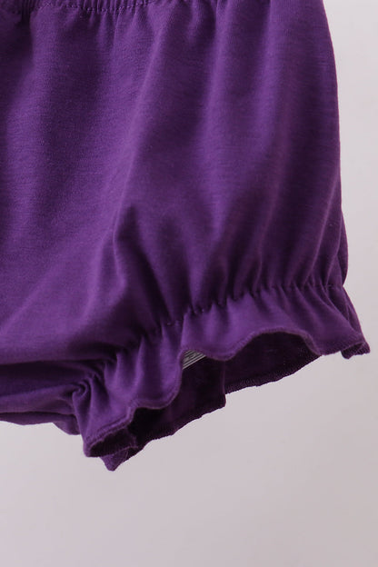 Purple LSU GEAUX applique bloomer set