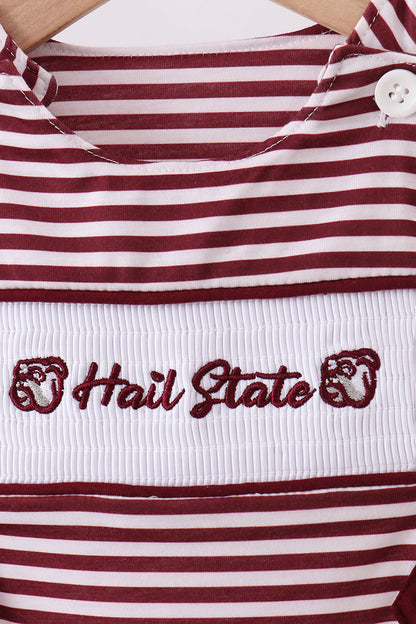 Mississippi Hail State smocked stripe jonjon