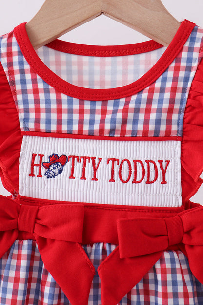 Ole Miss HOTTY TODDY smocked ruffle bubble