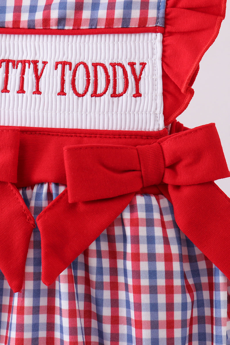 Ole Miss HOTTY TODDY smocked ruffle bubble