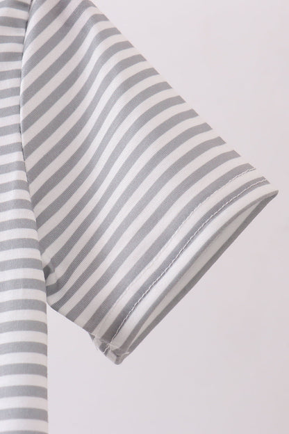 Orange Tennessee embroidery stripe button down shirt