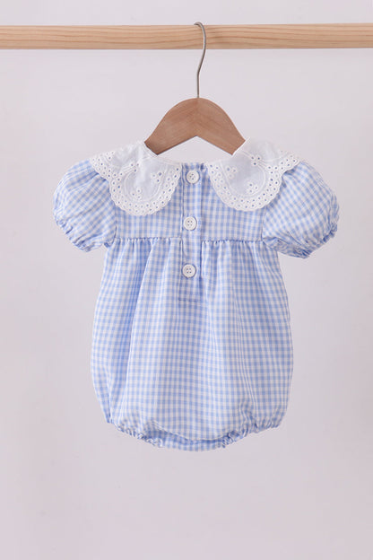 Blue Gingham Lace Bubble