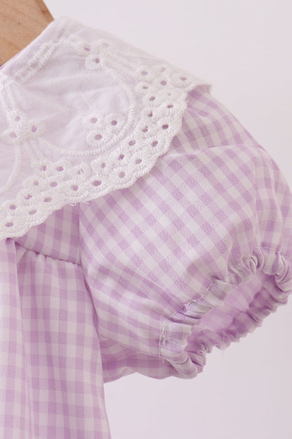 Purple Gingham Lace Bubble