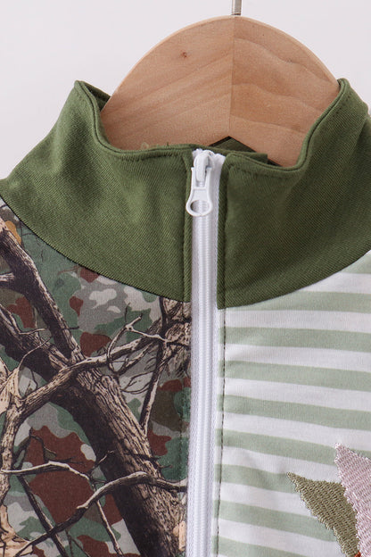 Camouflage duck embroidery pullover