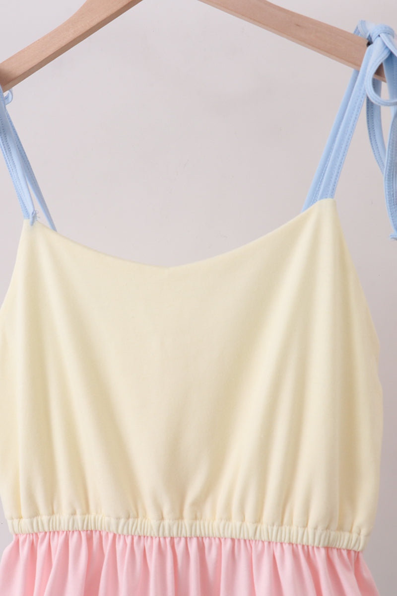 Color block tiered mom&me dress