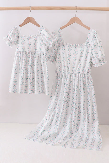 Floral print mom&me dress