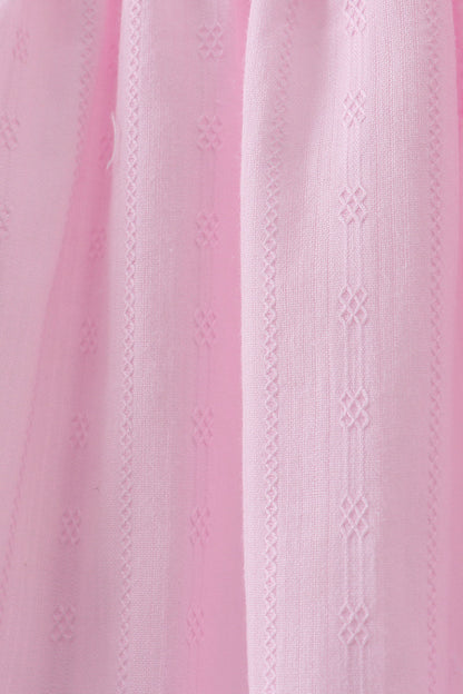 Pink bow smocked ruffle dress