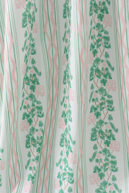 Green floral stripe dress (length 41.33in)