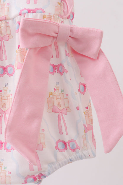 Pink bow castle ruffle bubble