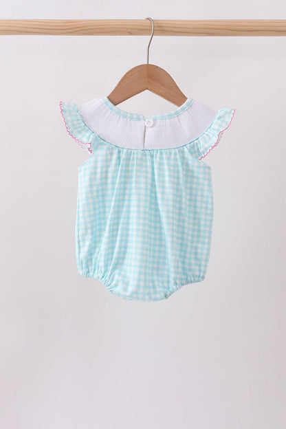 Blue Umbrella Smocked Bubble