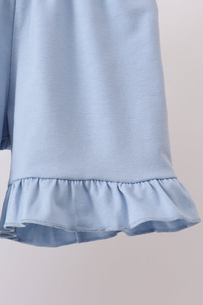 Blue Sailboat Smocked Set