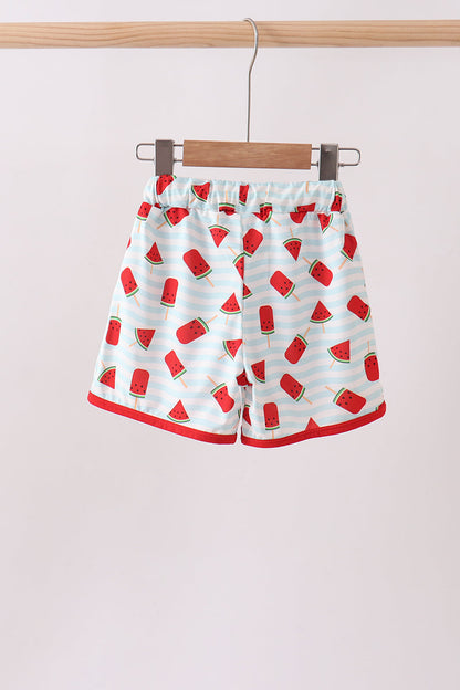 Red Watermelon UPF Swim Trunks