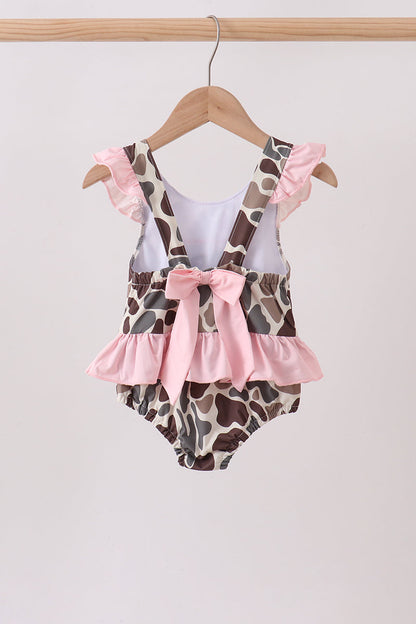Camo Mallard Embroidered UPF Swim One-Piece