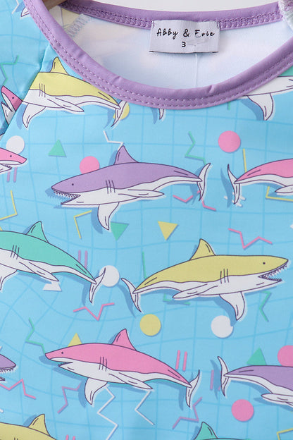 Blue Shark UPF Rashguard Set