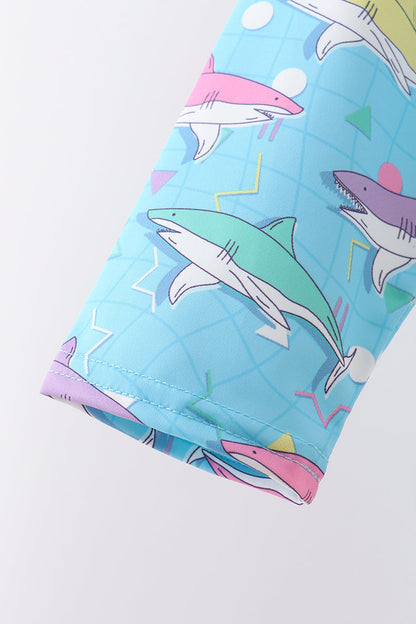 Blue Shark UPF Rashguard Set