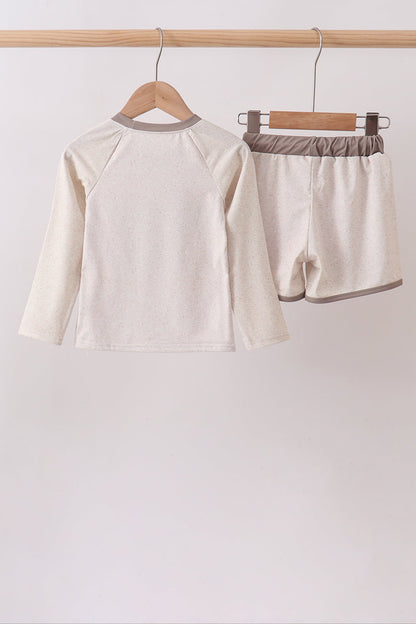 Khaki Character UPF Rashguard Set
