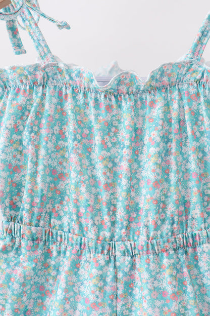 Green Floral Jumpsuit