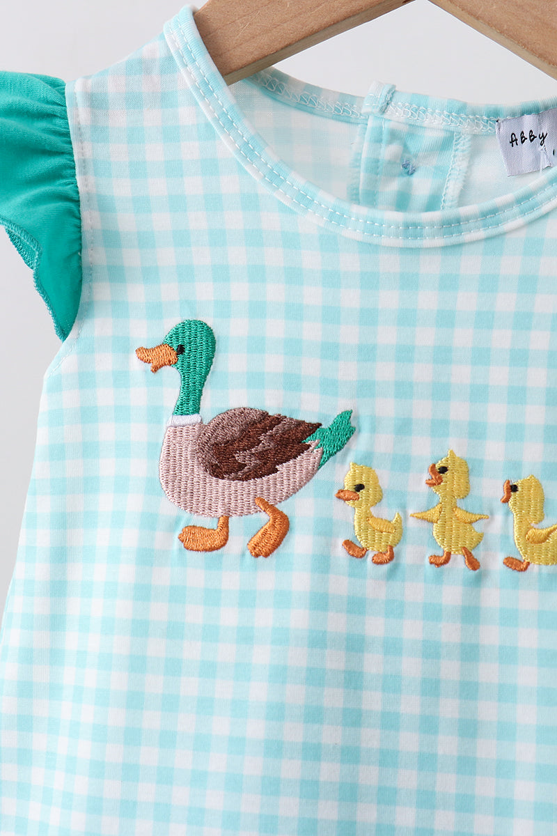 Green Mallard Embroidered Bloomer Set