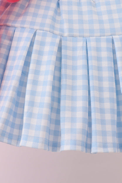 Pink ABC Appliqué Skorts Set