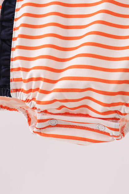 AU Tiger Applique Ruffle Stripe Bubble