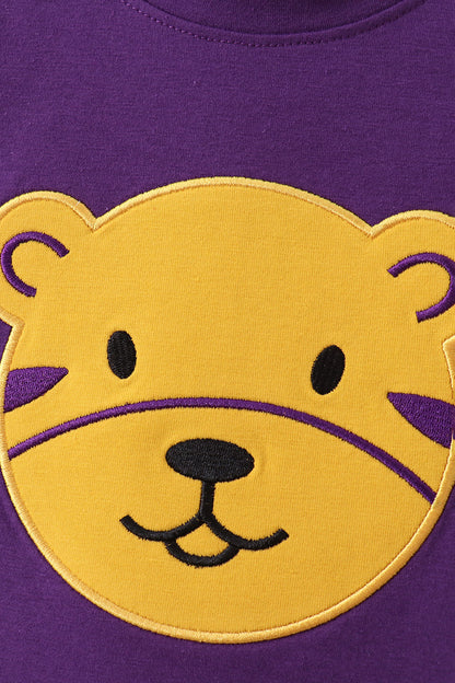 Purple LSU Tiger Applique Set