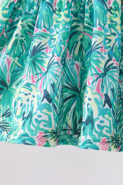 Green Lily Floral Bloomer Set