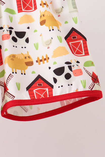 Red Farm Animal Set
