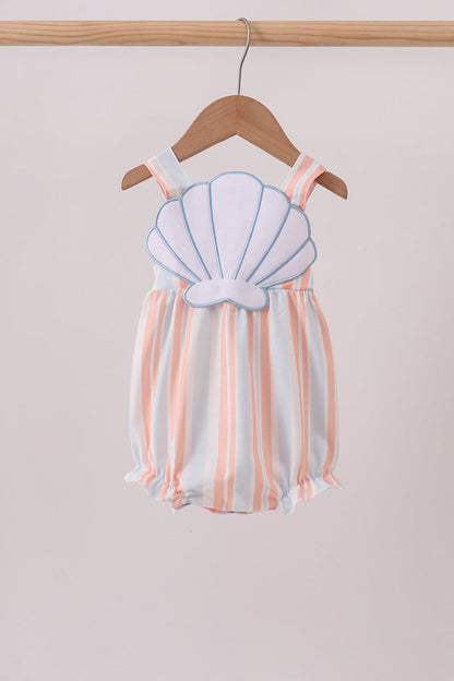 Seashell Stripe Appliqué Bubble