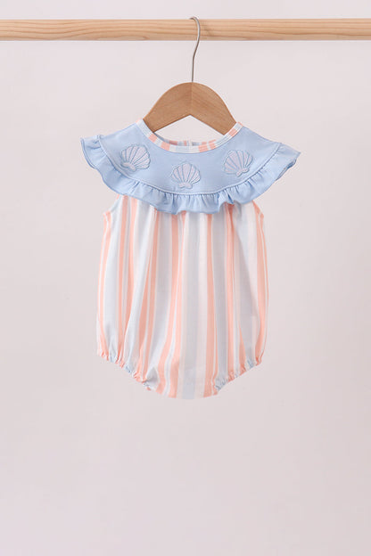 Seashell Stripe Embroidered Bubble