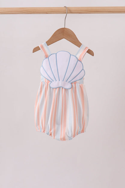 Seashell Stripe Appliqué Bubble