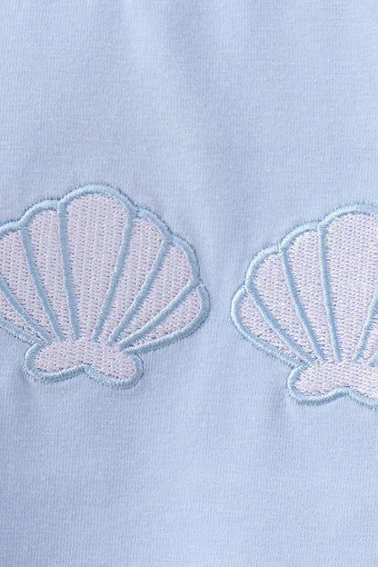 Seashell Stripe Embroidered Set