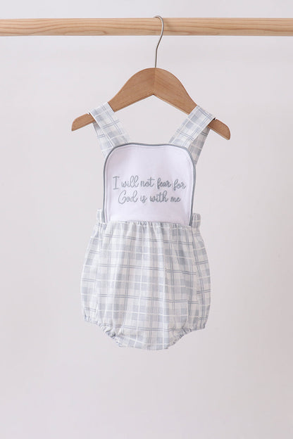 Blue Faith Quote Embroidered Bubble