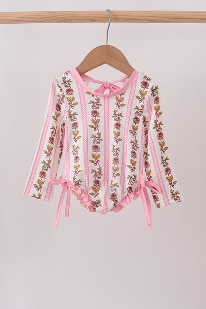Pink Garden Ruffle Rashguard