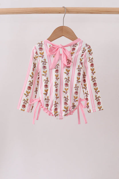 Pink Garden Ruffle Rashguard