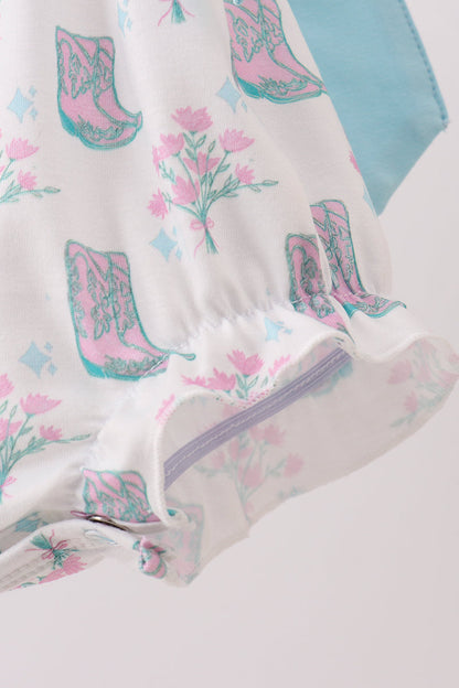 Blue Boots Ruffle Bubble
