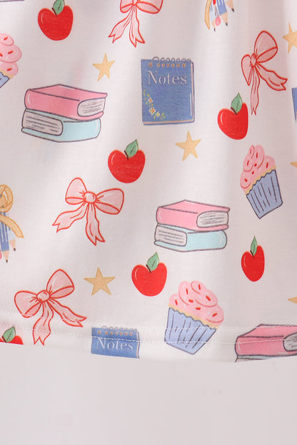 Pink Apple Embroidered Dress