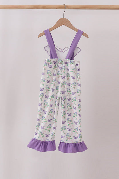 Purple Butterfly Applique Jumpsuit